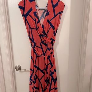 Maude wrap midi dress, L